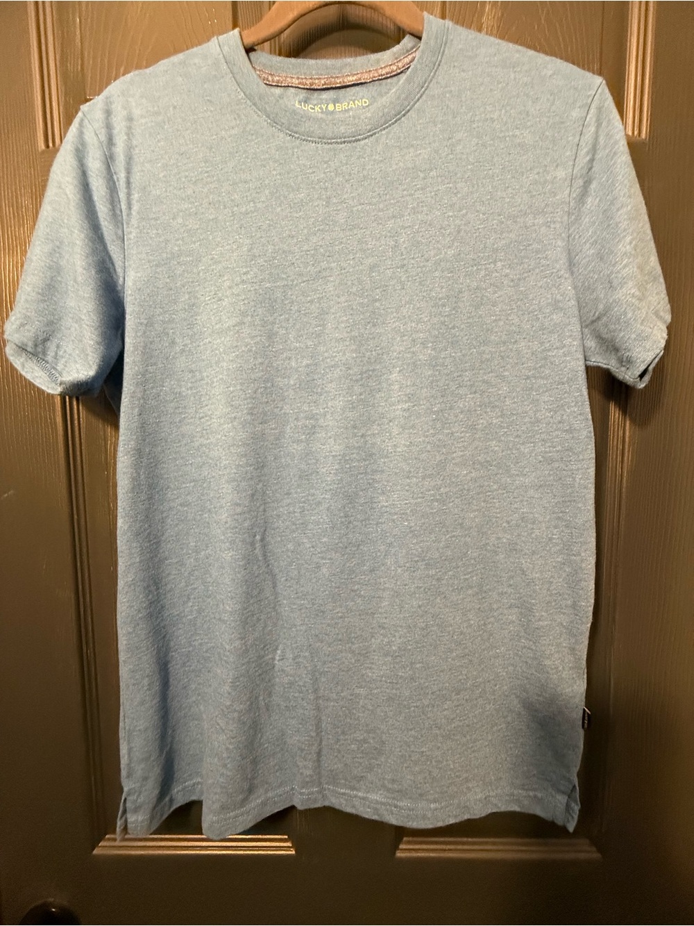 Lucky Brand Men’s Small Blue Heather Crew Neck T-Shirt Tri Blend EUC